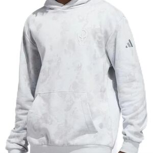 Adidas Mens Large Tall Patrick Mahomes French Too Cold Terry Hoodie Gray Camo